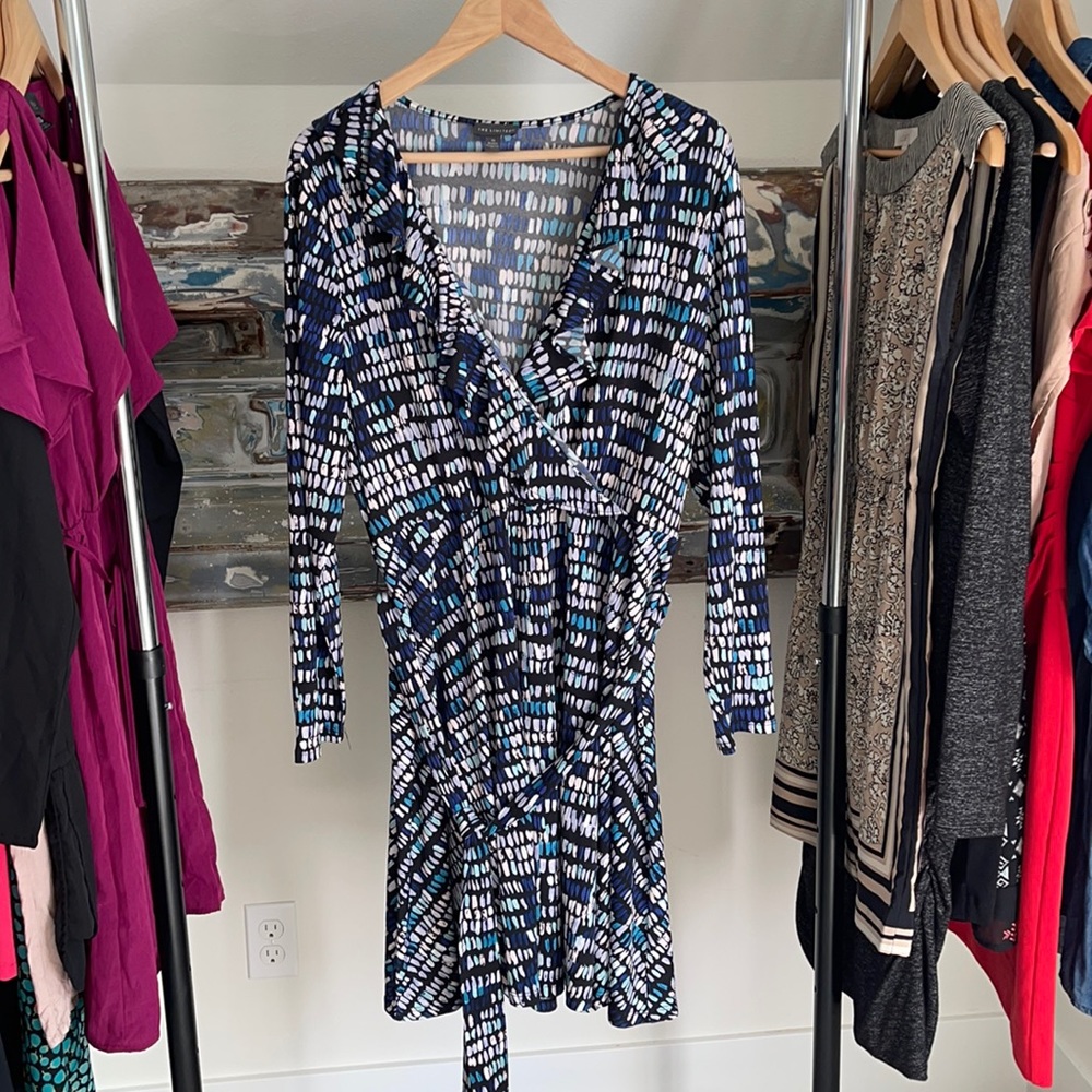 The Limited Wrap Around Blue Dress Size 1X